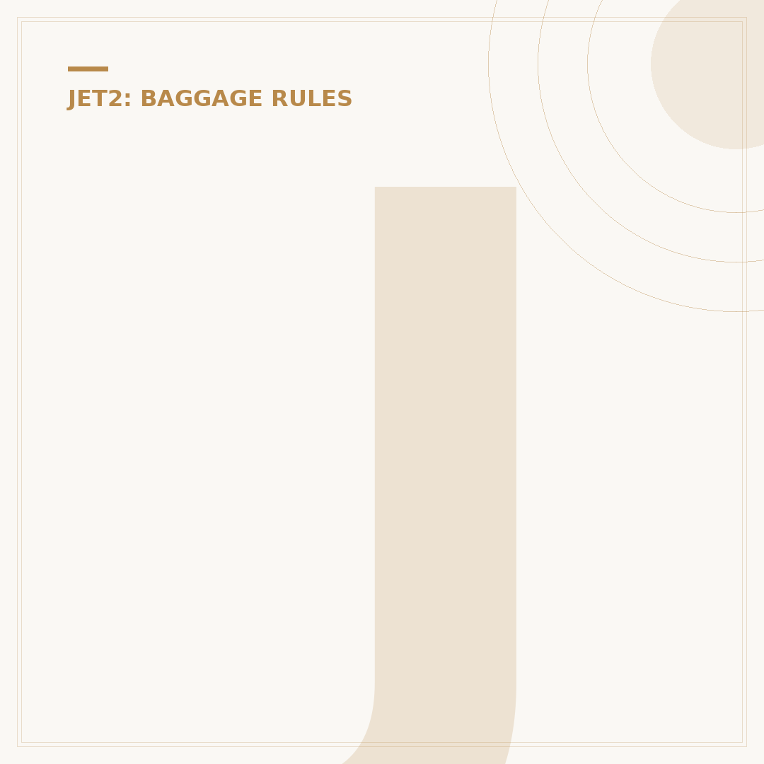 Jet2 Hand Luggage Bag Requirements