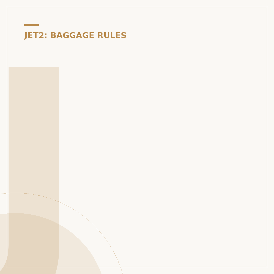 Jet2 Hand Luggage Rules: Your Cabin Allowance Explained