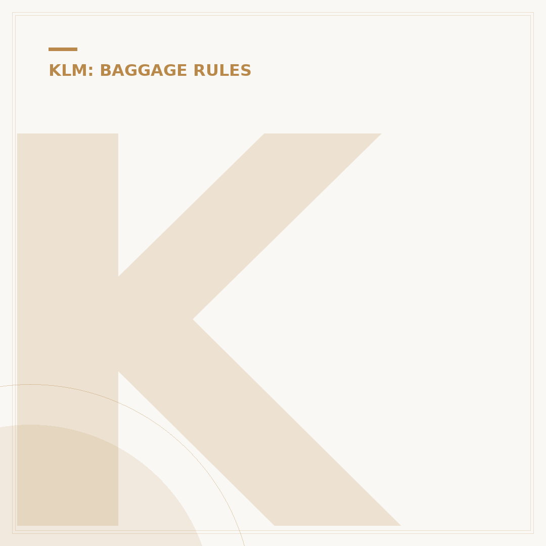 KLM Check-in Baggage Limit Explained