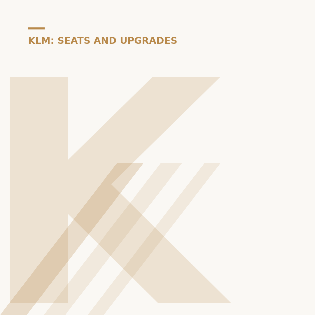 KLM Business Class Seats: Your Onboard Experience