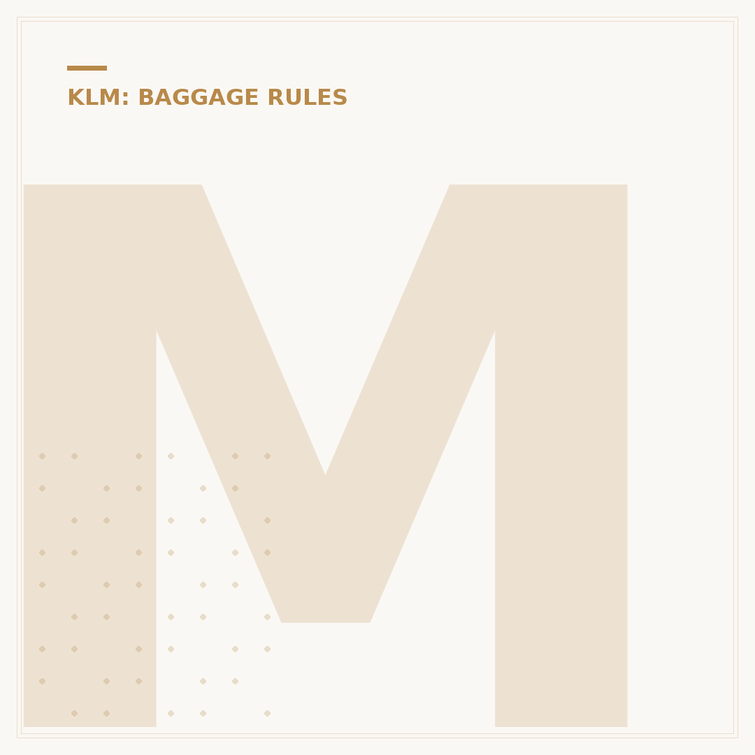 Managing KLM Extra Baggage: Allowances and Procedures