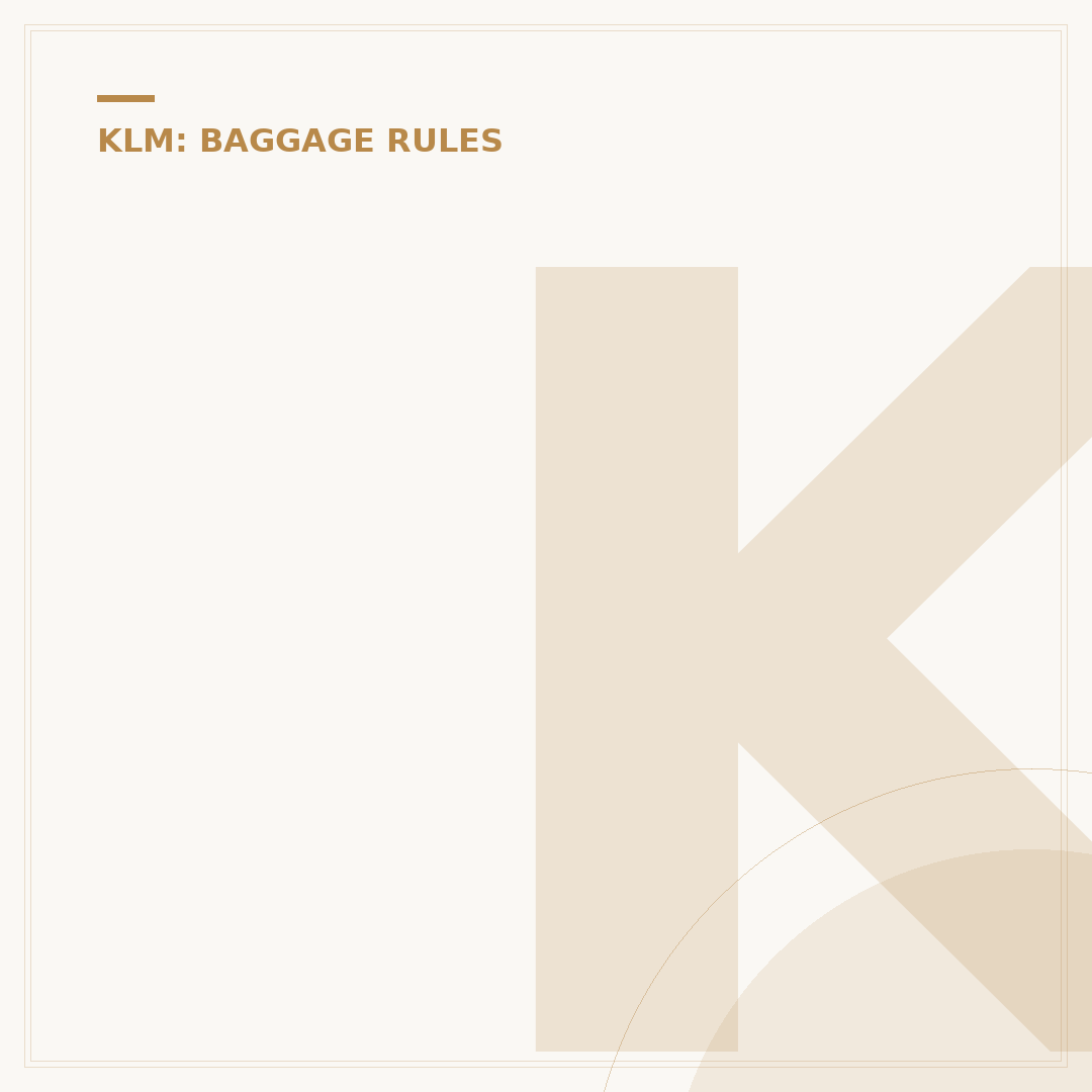 KLM Royal Dutch Airlines Baggage Fees