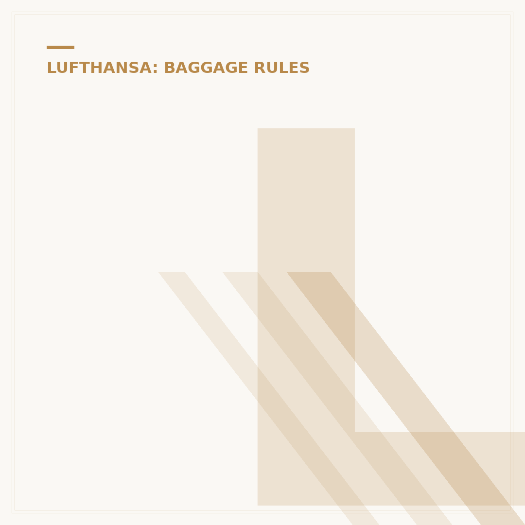 Lufthansa Baggage Info