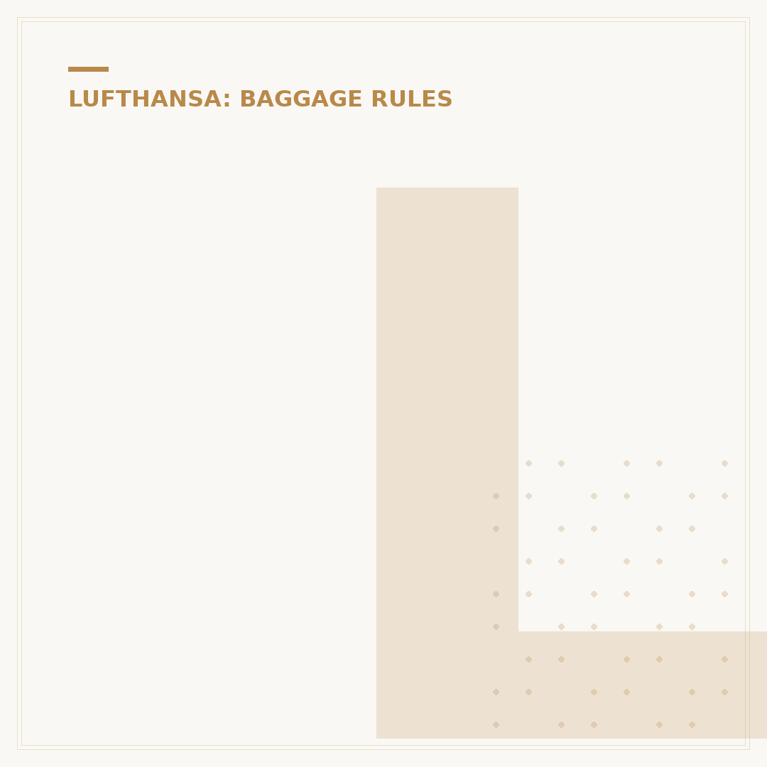 Lufthansa Baggage Policy: Allowances & Rules Explained