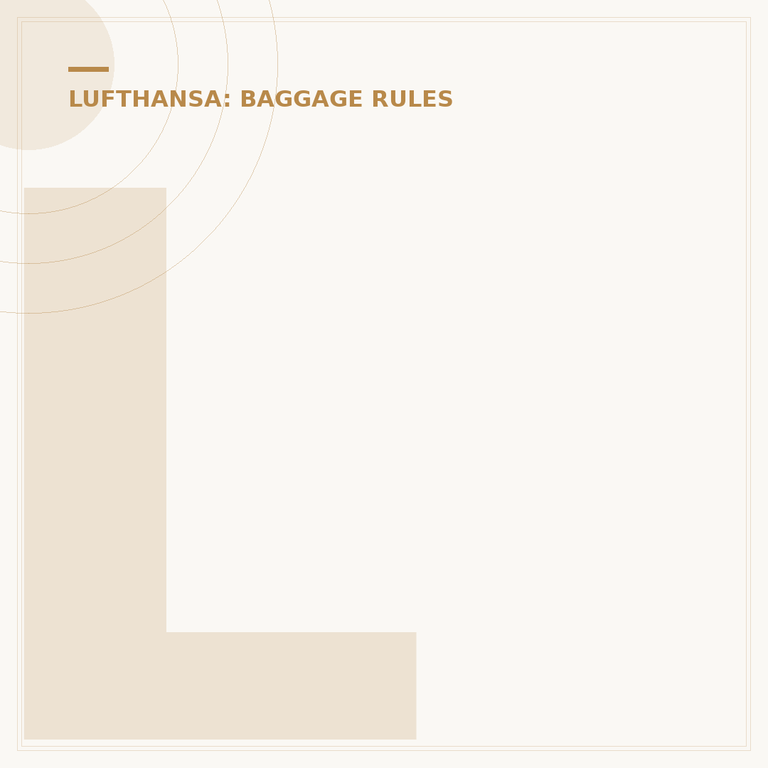 Lufthansa Baggage Weight Allowance: Checked & Hand Luggage