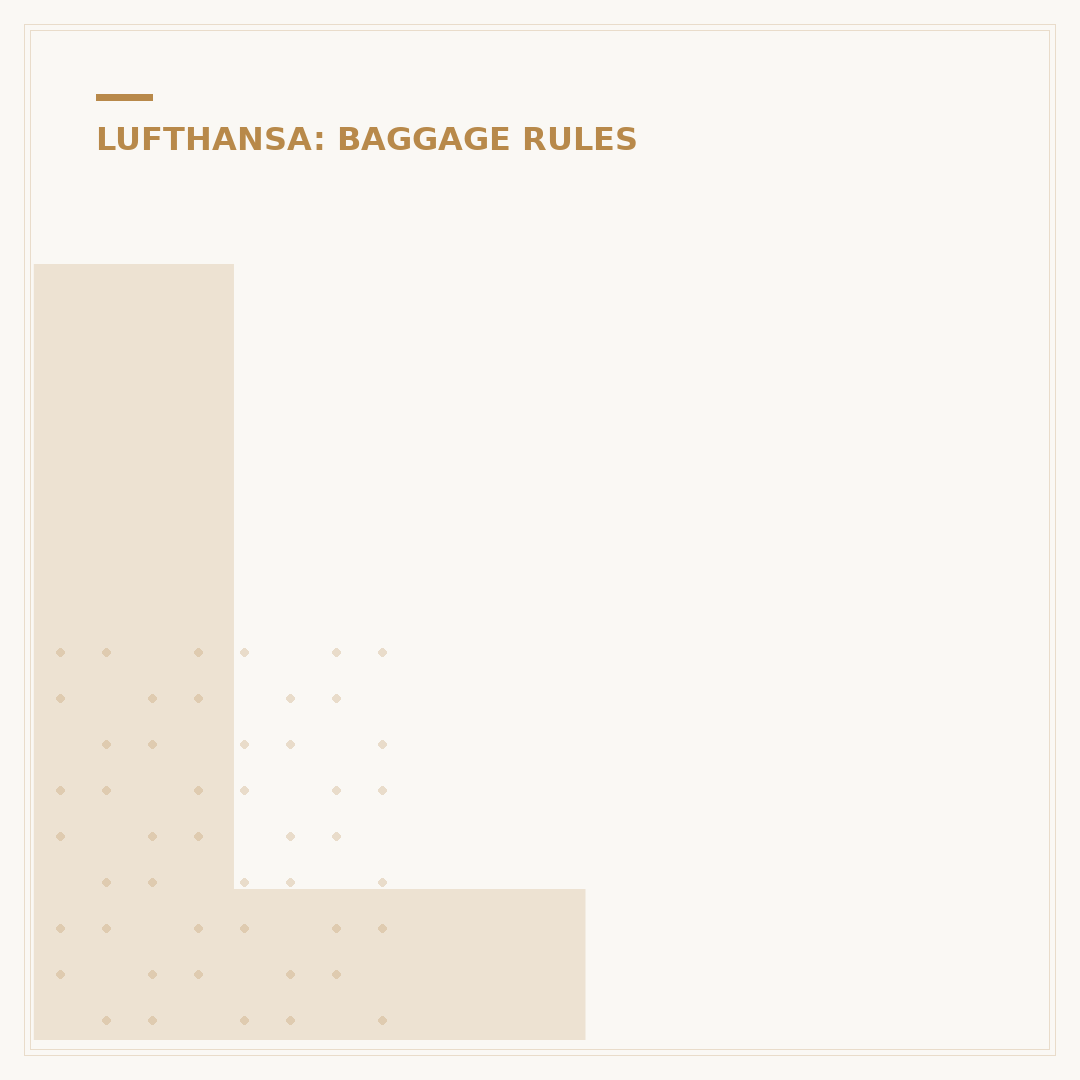 Lufthansa Cabin Baggage Limit: Dimensions, Weight & Rules