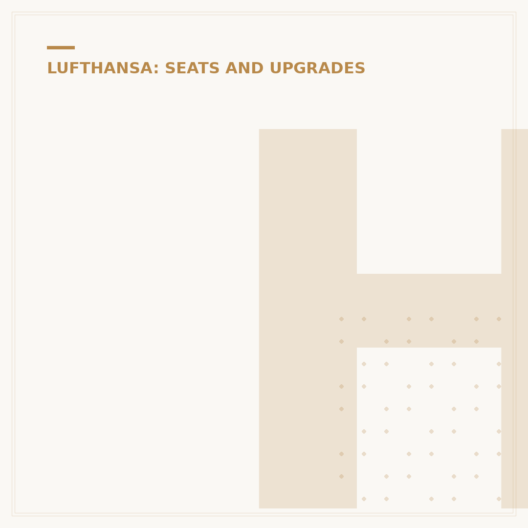 How to Pick Seats on Lufthansa