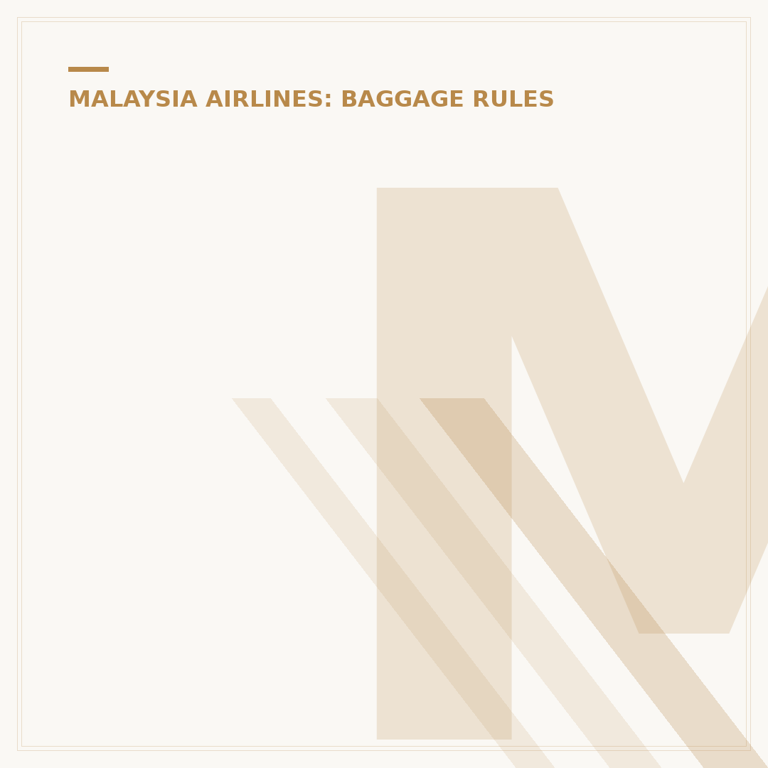 Malaysia Airlines Baggage Policy: Allowances, Limits & Fees
