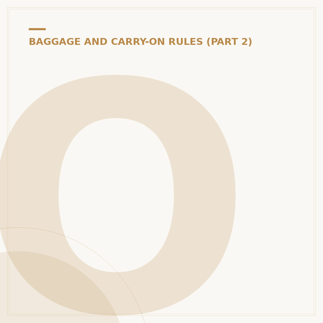 Oman Air Baggage Information: Cabin & Hold Rules