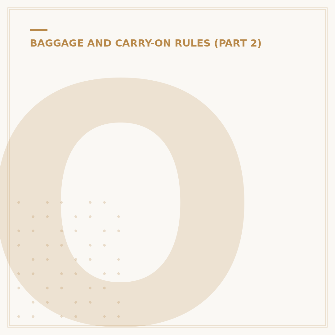 Oman Air Baggage Restrictions