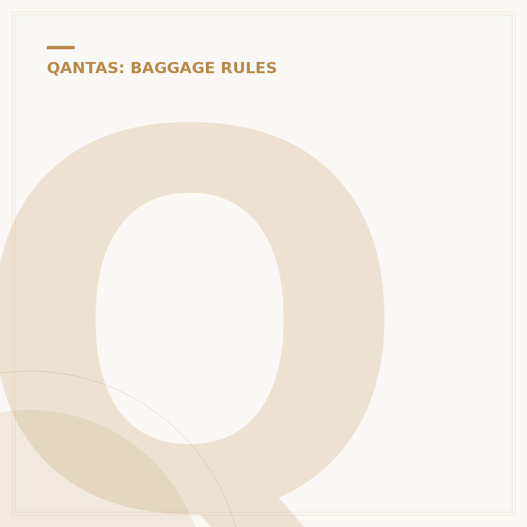 Qantas Checked Baggage Restrictions