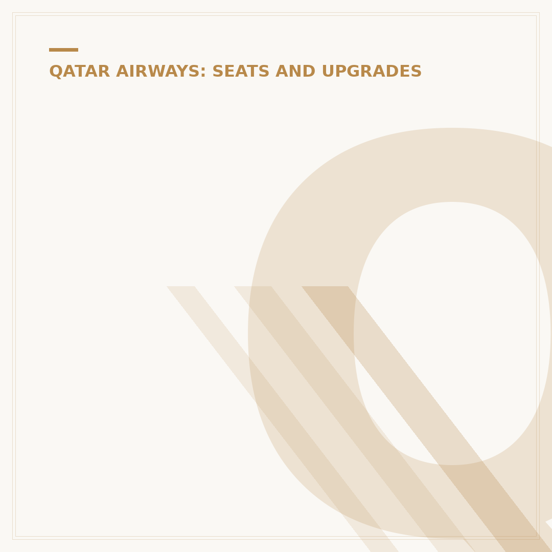 Qatar Airways Economy Classes