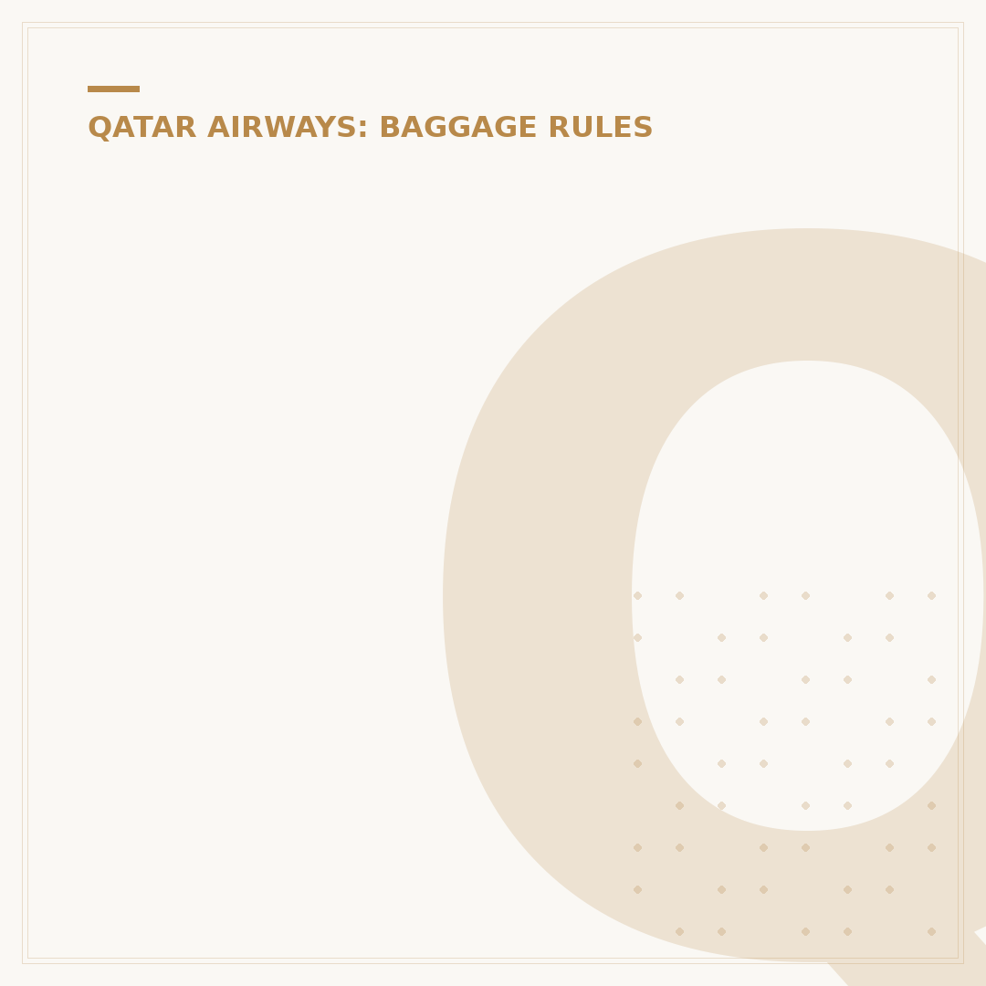Qatar Airways Hand Luggage: Rules and Weight Limits
