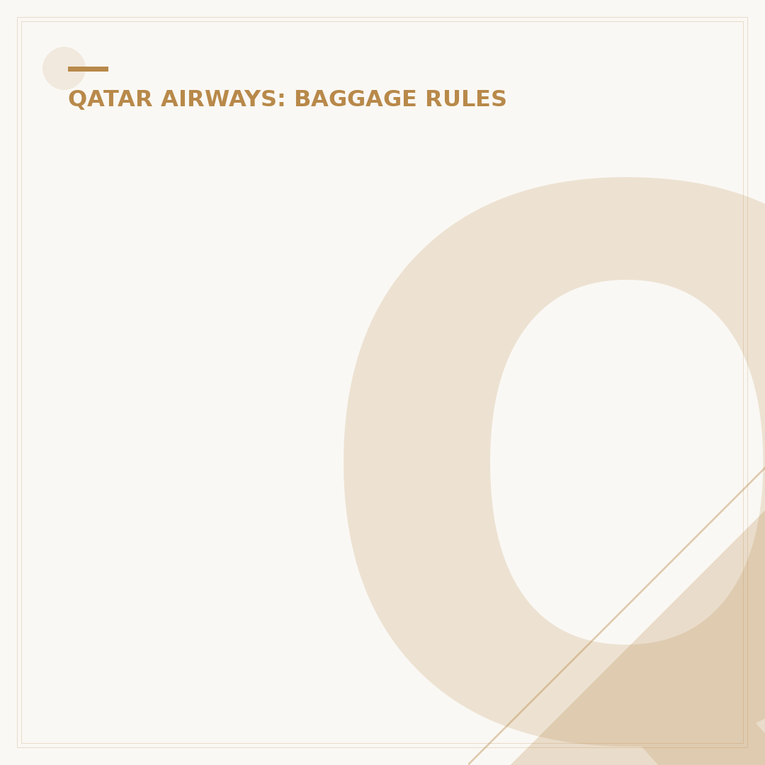 Qatar Checked Baggage Size Rules Explained