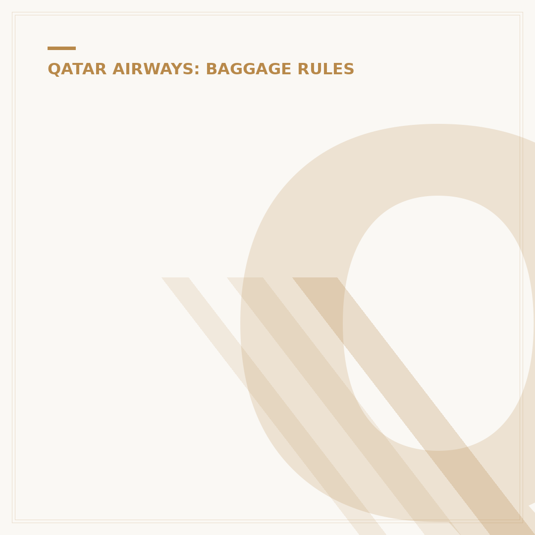 Qatar Luggage Allowance: Understanding Baggage Rules