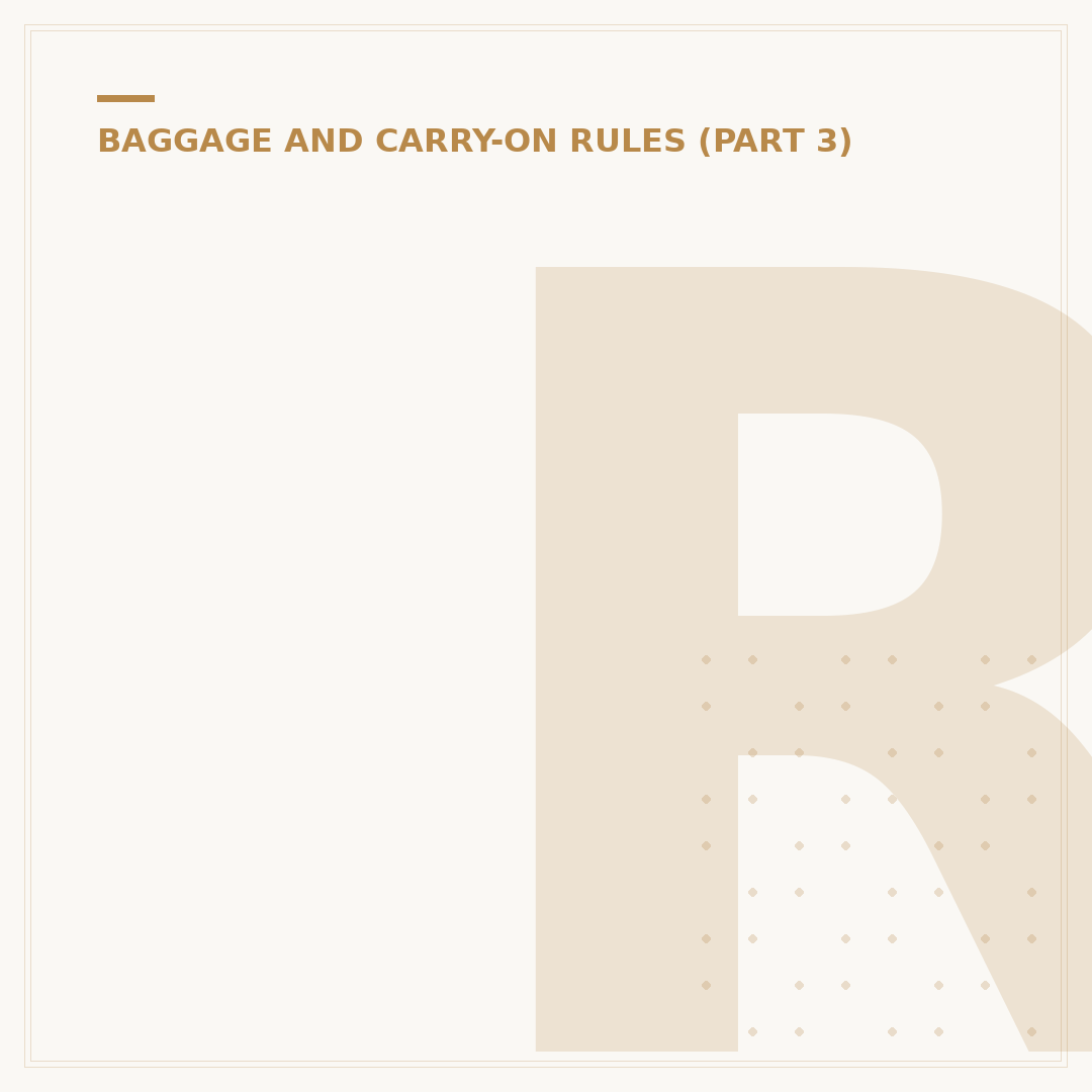 Restricted Items in Checked Baggage: Airline Rules Explained