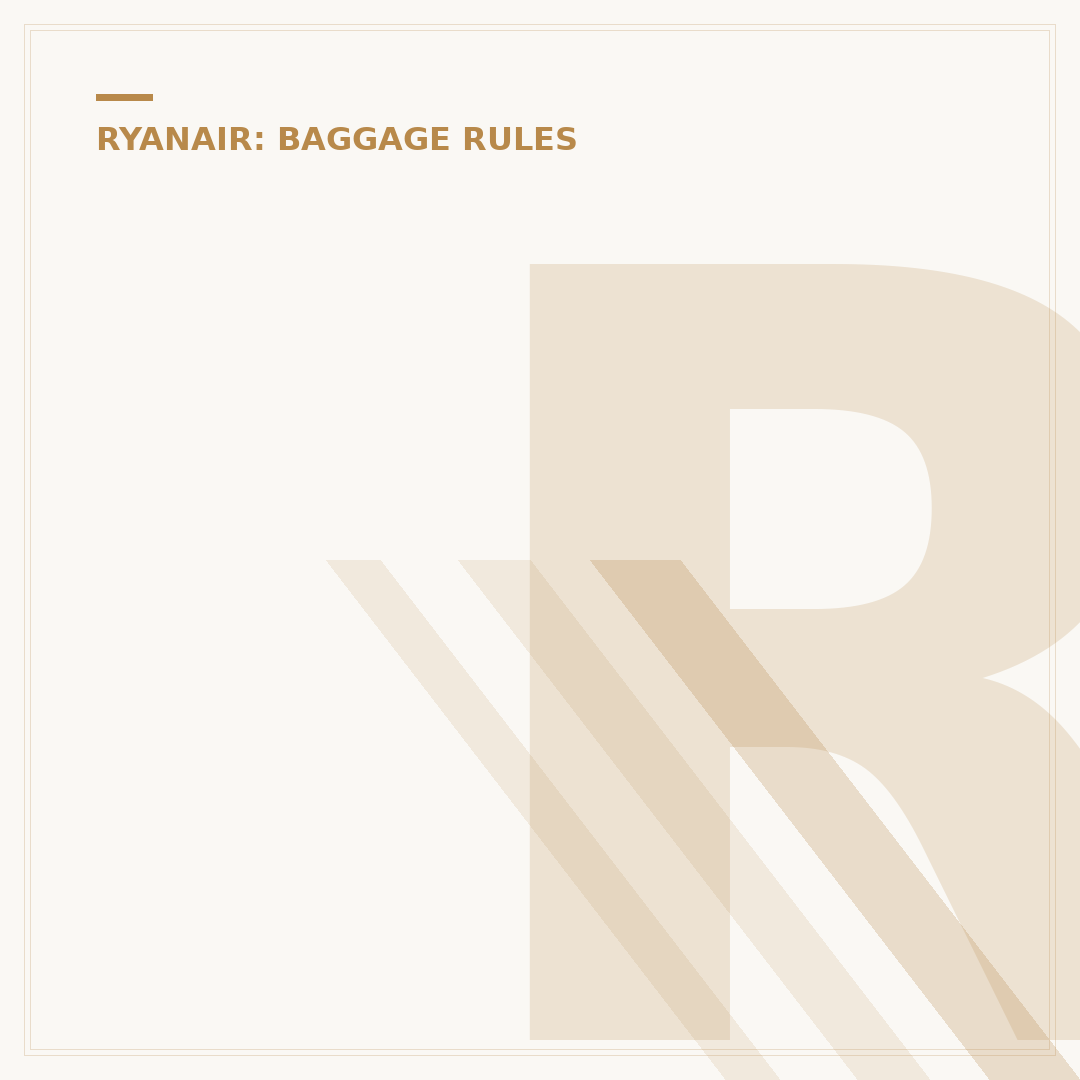 Ryanair 20kg Checked Bag Size: Dimensions & Rules