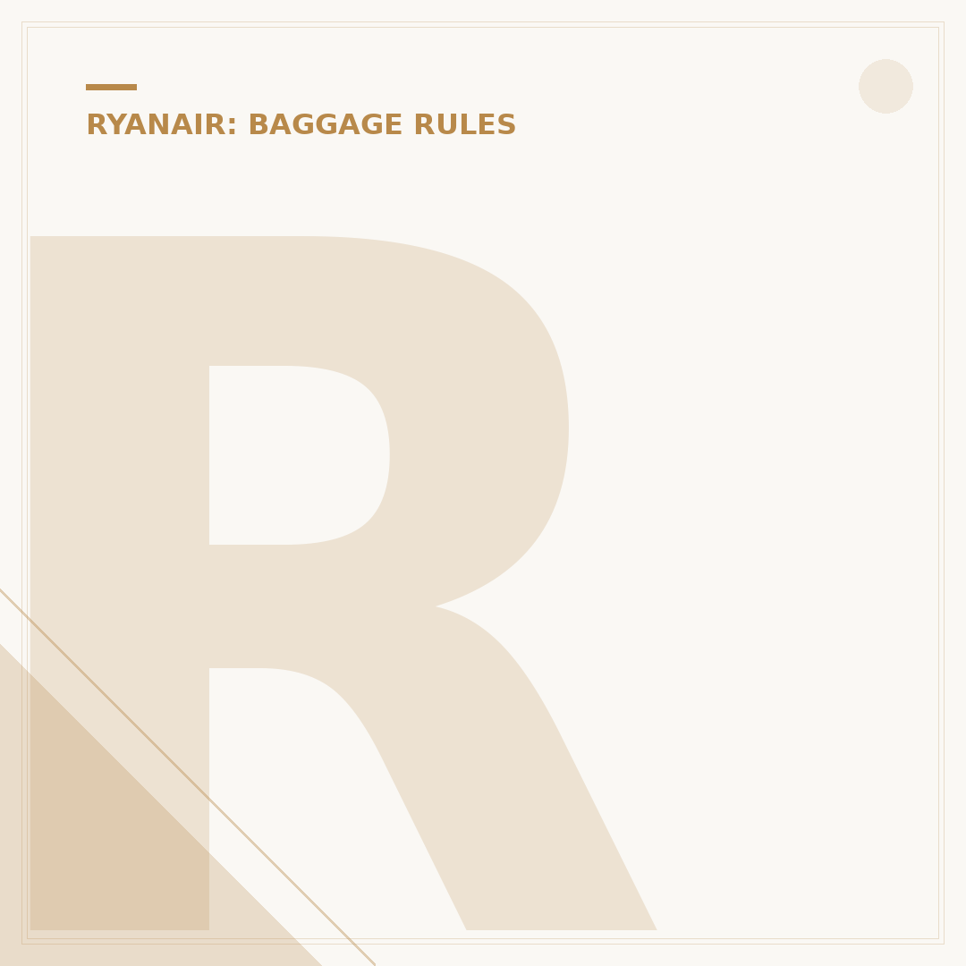 Ryanair Cabin Bag Size 55x40x20 Rules Explained