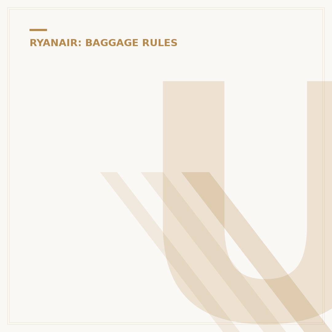 Understanding Ryanair Hand Luggage Rules for Flights