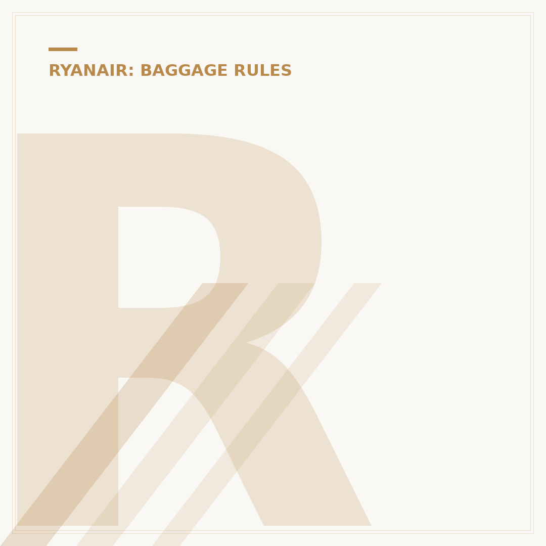 Ryanair Oversize Baggage Fee: Understanding Your Charges