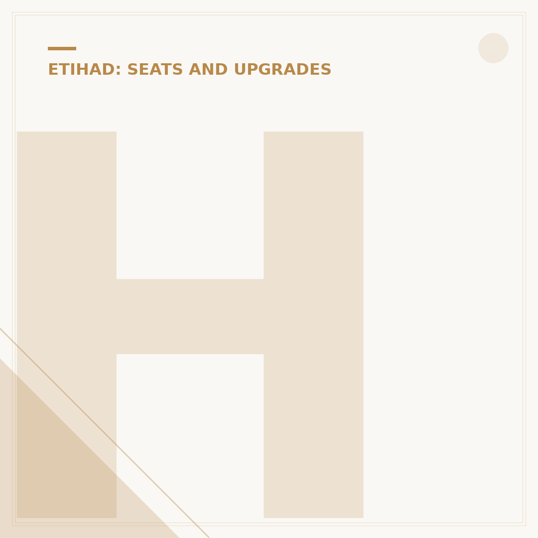 How to Select a Seat on Etihad Airways
