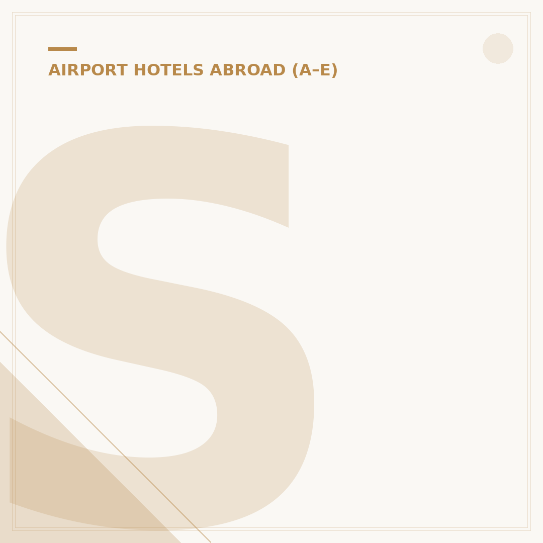 Selecting a Bangalore Airport Hotel