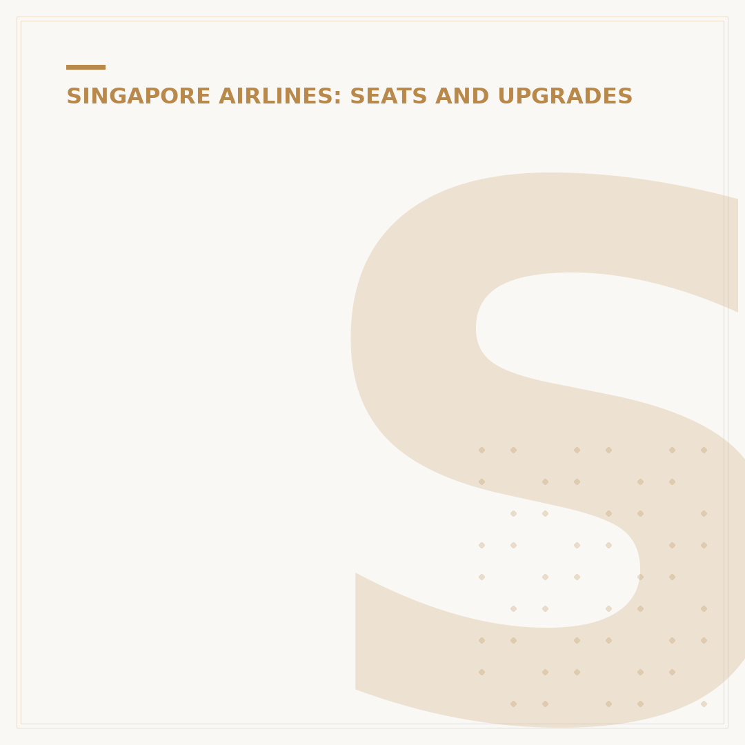 Singapore Airlines 1st Class Suite Design and Amenities