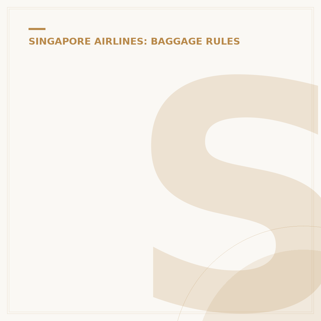 Singapore Airlines Hand Luggage Allowance