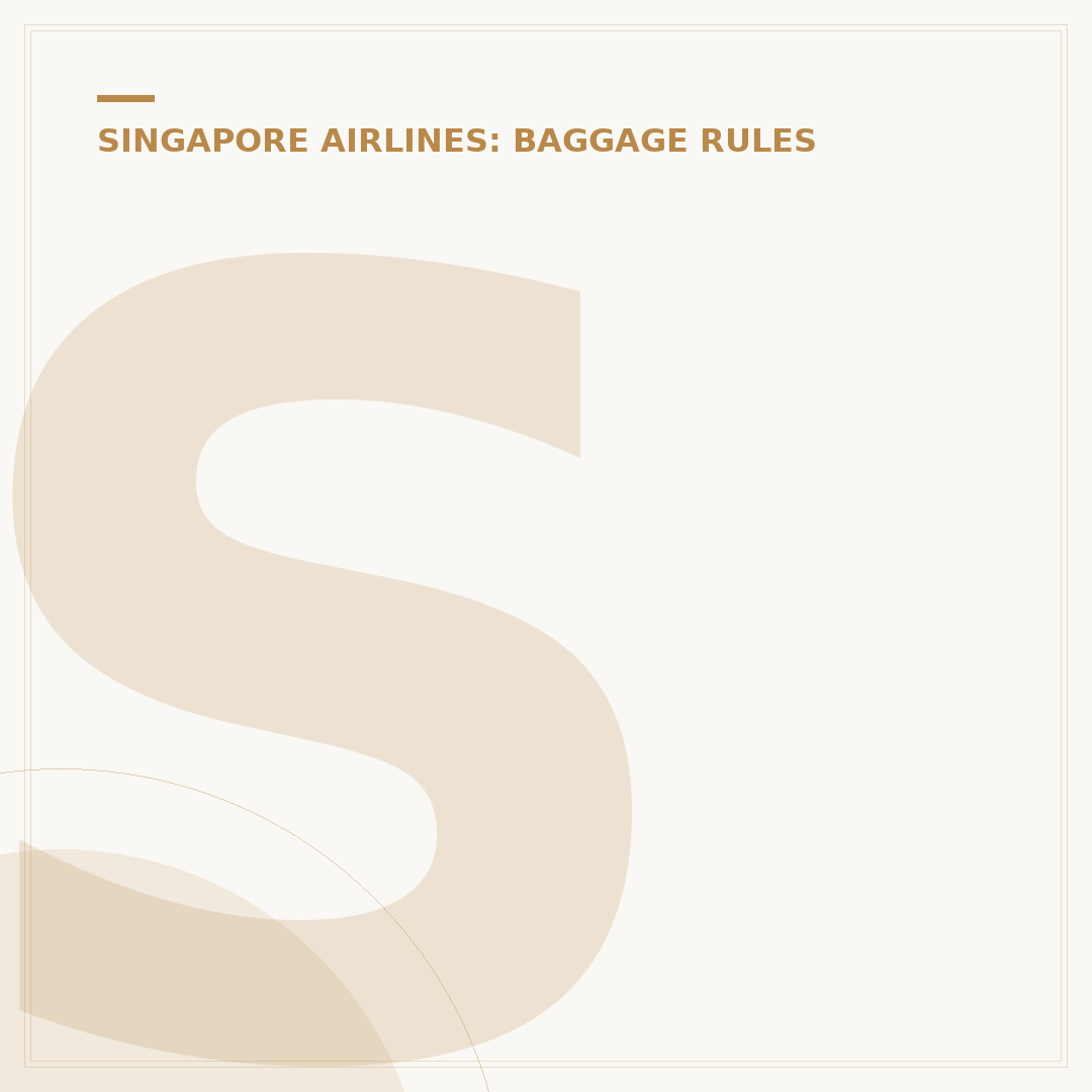 Singapore Airlines Luggage Allowances Explained
