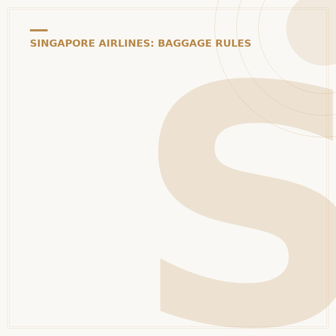 Singapore Airlines Overweight Baggage: Rules and Fees