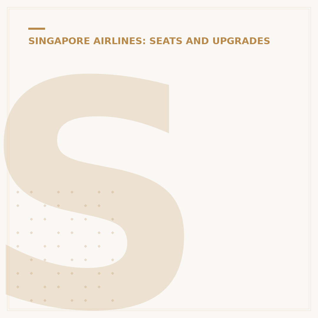 Singapore Airlines Upgrade: Expert Cabin Strategy