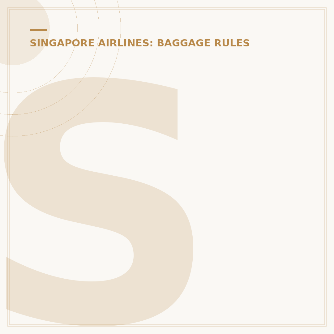 Singapore Airlines Weight Allowance: Checked & Cabin