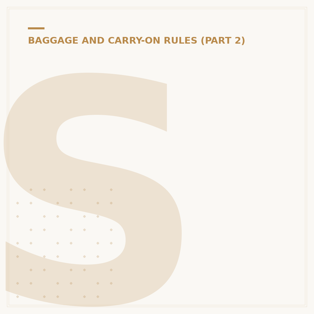 SriLankan Airlines Baggage Rules Explained