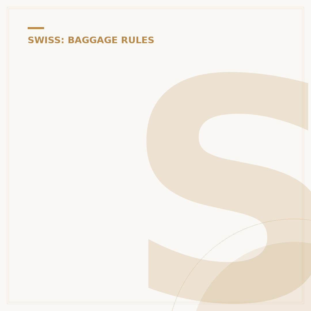 Swiss Air Hand Baggage Allowance