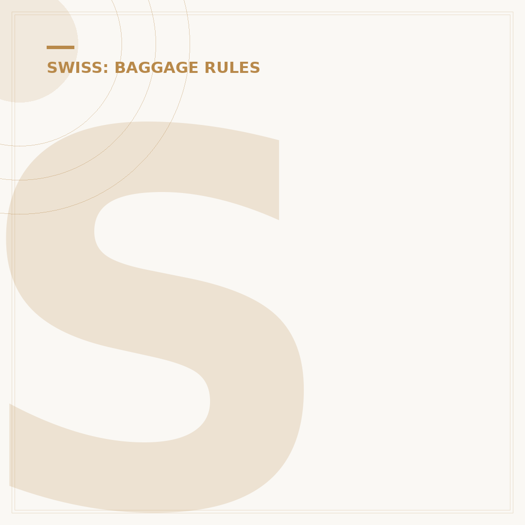 Swiss International Air Lines Baggage Allowance