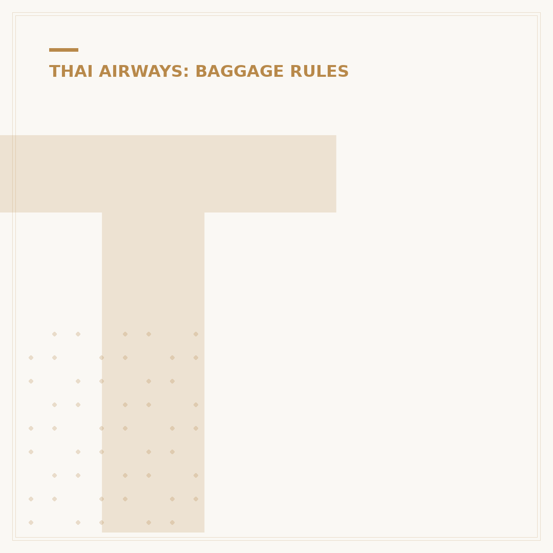 Thai Airways Baggage Allowance: A Strategic Overview