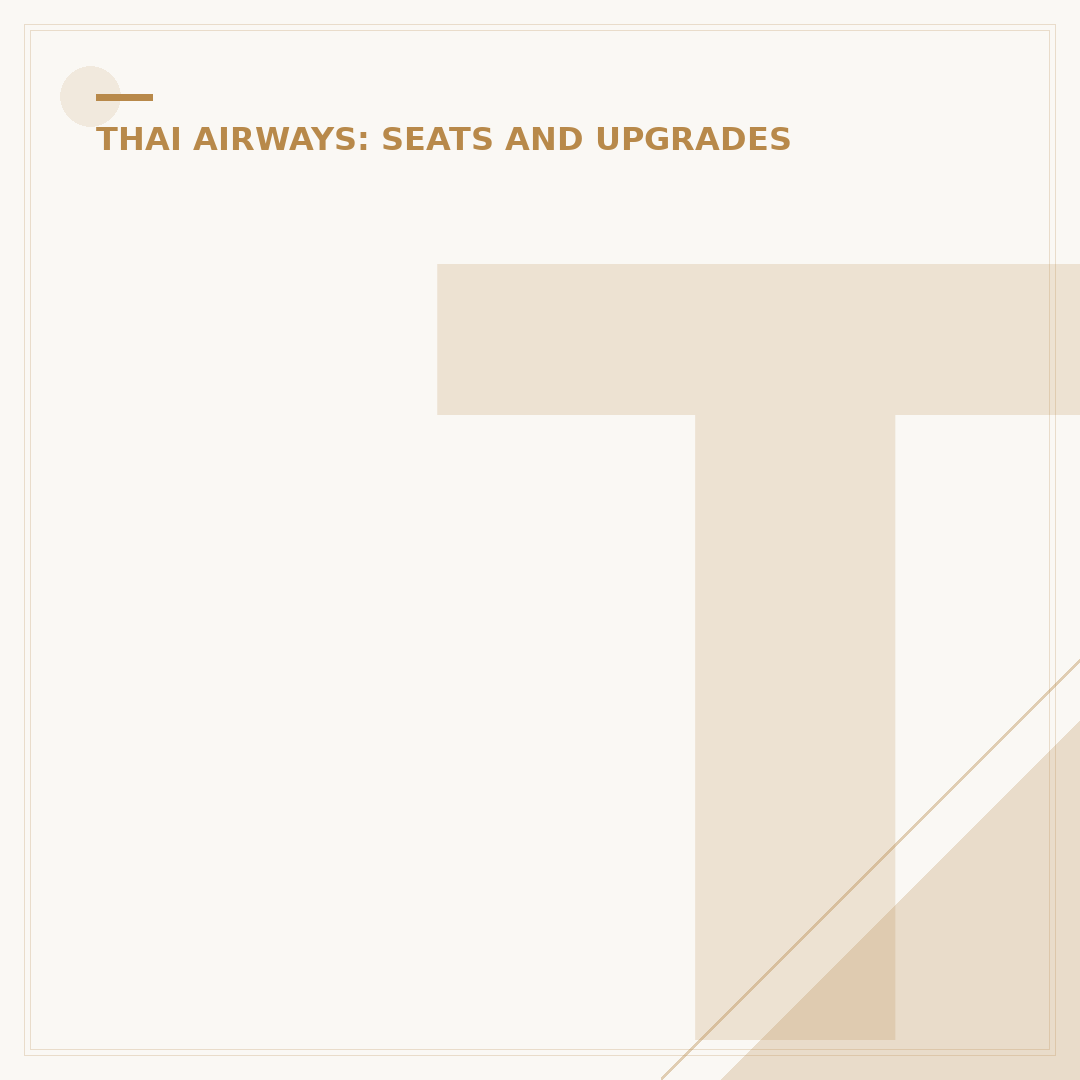 Thai Airways International Economy Class: What to Expect