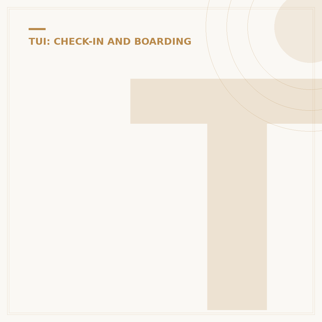 TUI Flight Extras and Check-in Procedures