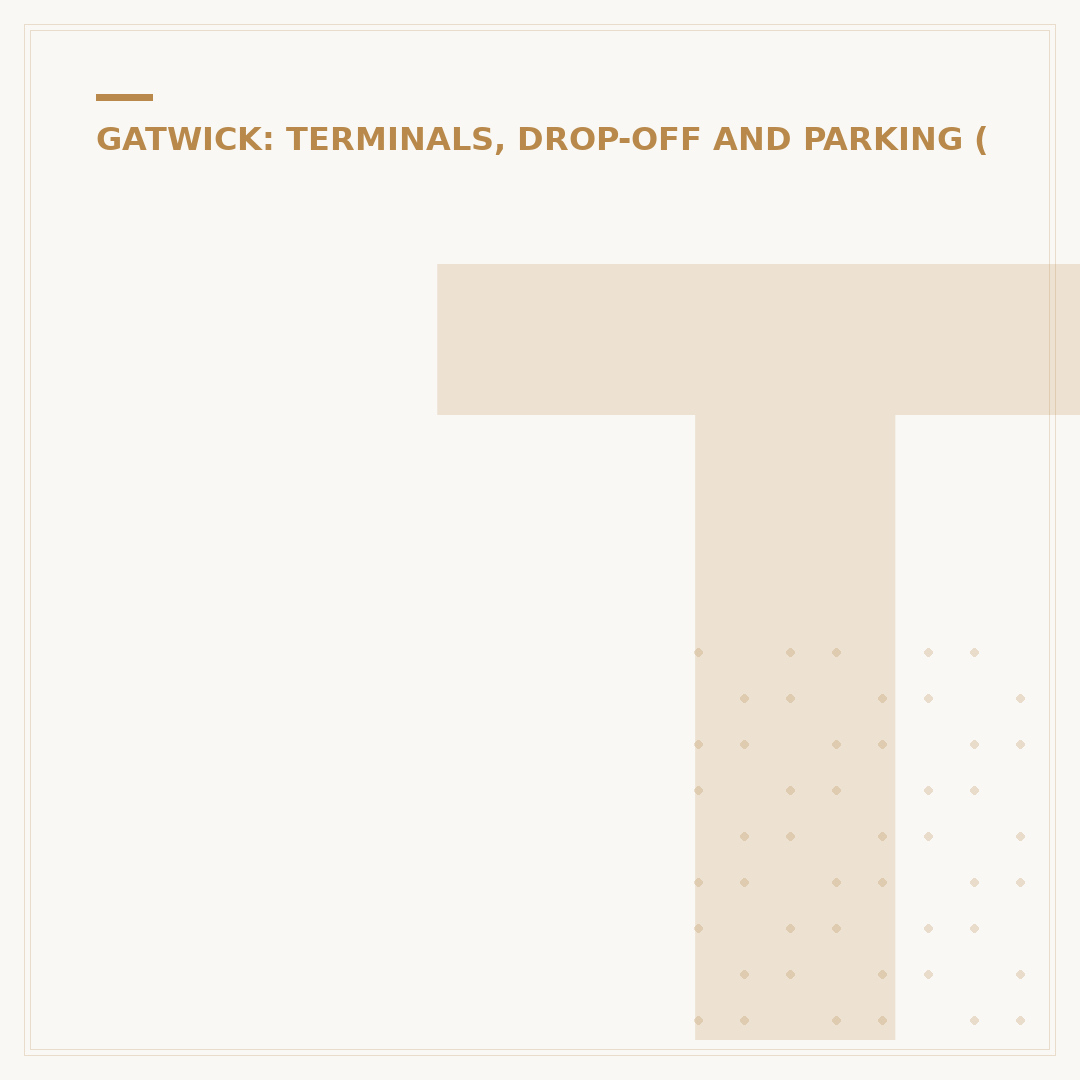 TUI at London Gatwick: Terminal and Travel Procedures