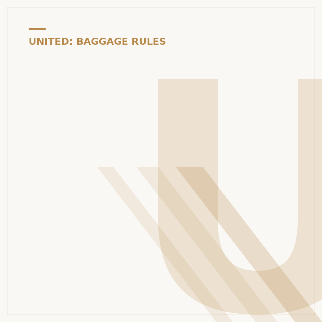United Airlines Baggage Measurements