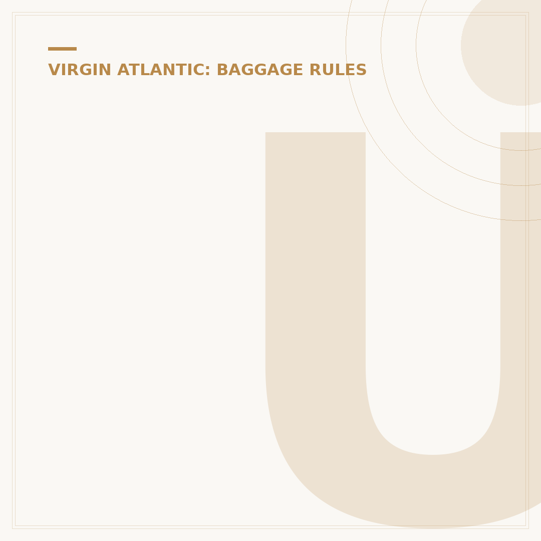 Understanding Virgin Atlantic Airways Baggage Rules