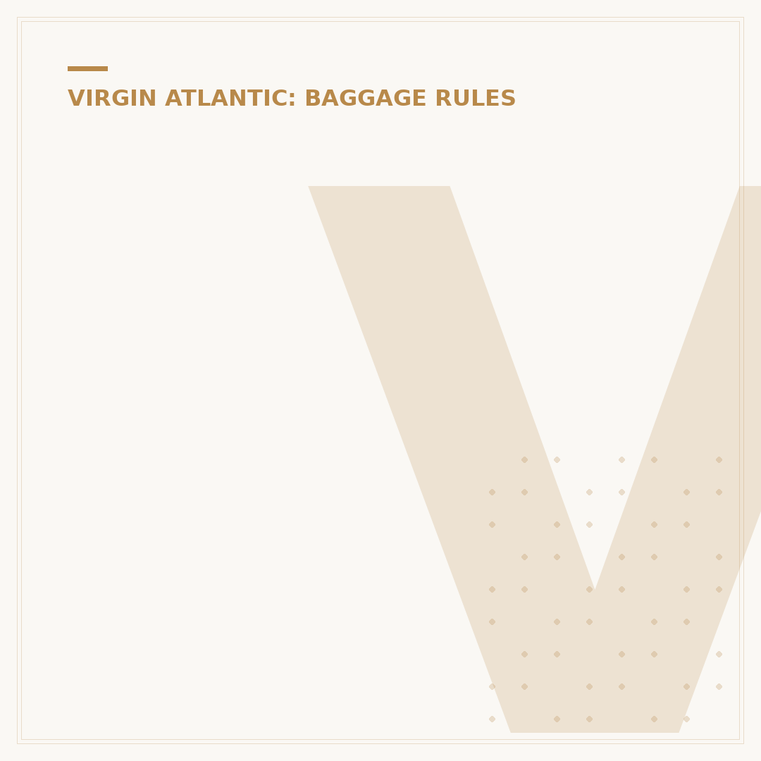Virgin Atlantic Hand Baggage Restrictions