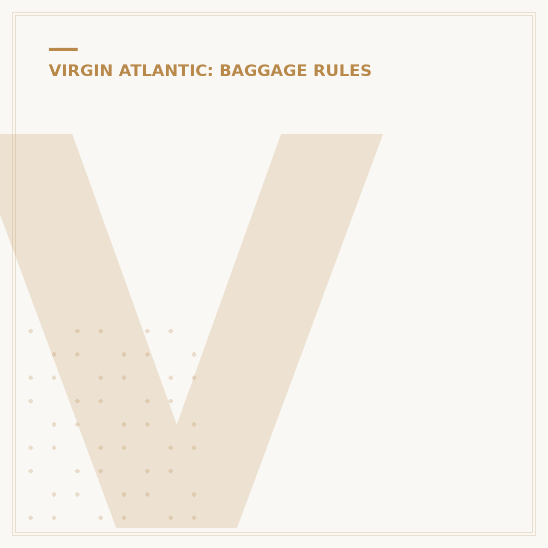 Virgin Atlantic Hand Luggage Baggage Allowance