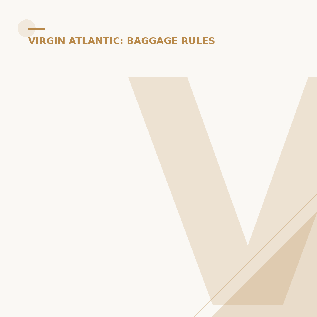 Virgin Atlantic Premium Baggage Allowance Defined