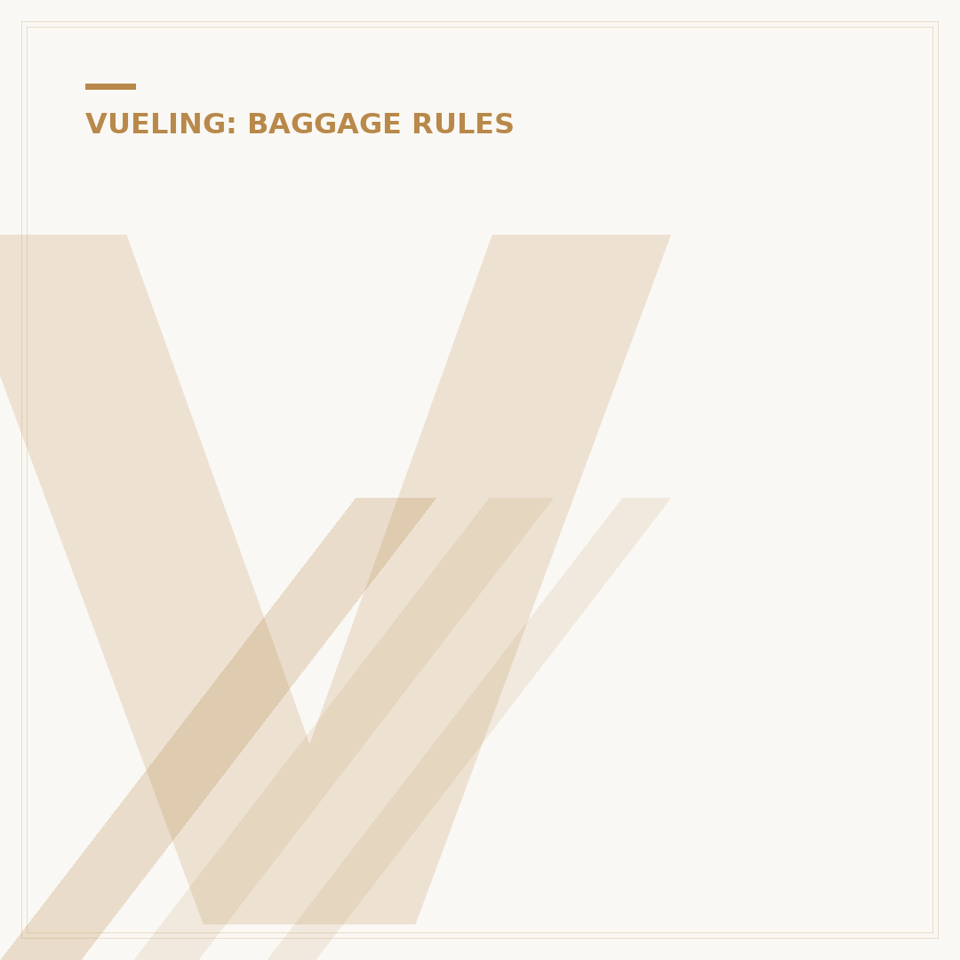 Vueling Baggage Limits and Allowances Explained