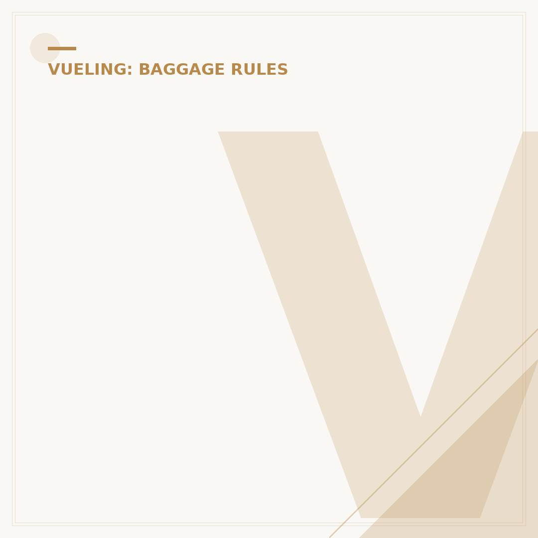 Vueling Airlines Baggage Rules: Allowances & Restrictions