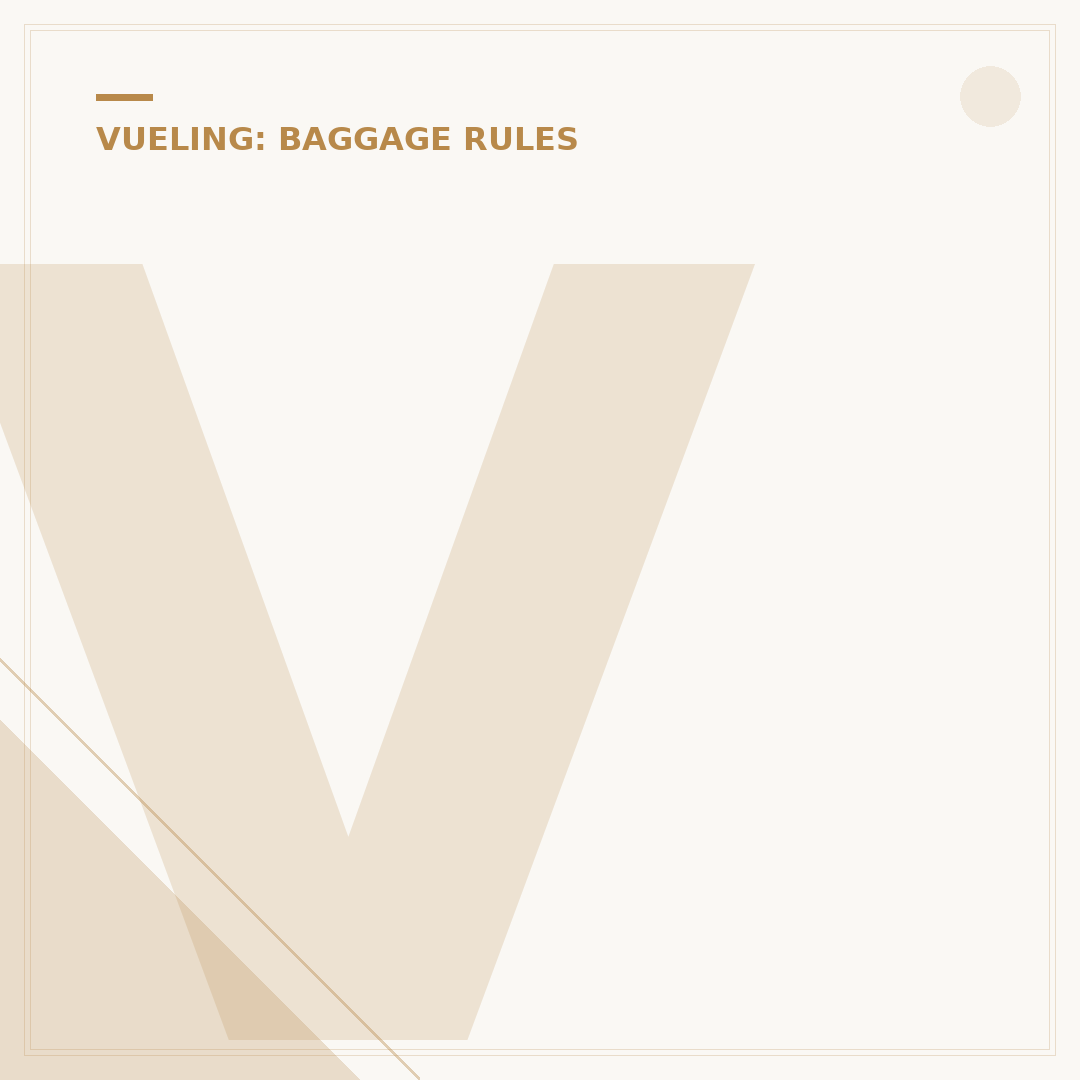 Vueling Checked Baggage Allowance: Rules Explained