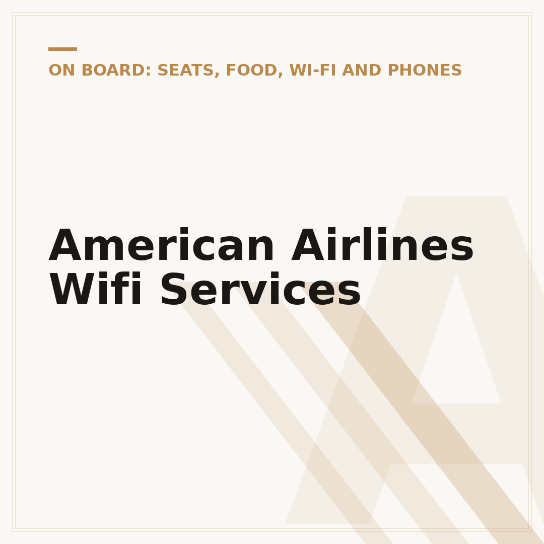 American Airlines Wifi Services
