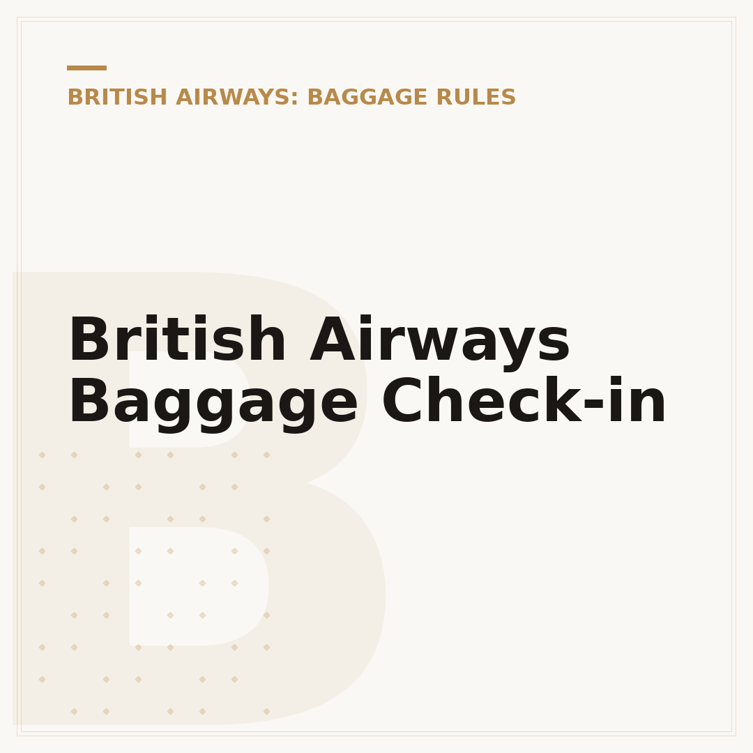 British Airways Baggage Check-in