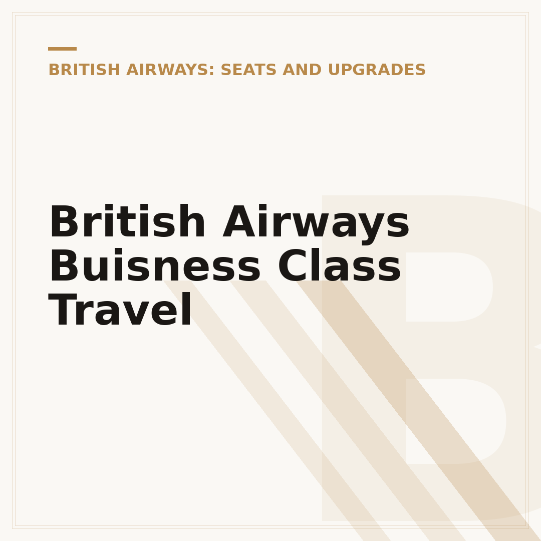 British Airways Buisness Class Travel